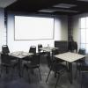 Romig Kee 42" Square Mobile Breakroom Table- Maple/Black view 2