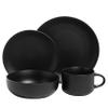 10 Strawberry Street Wazee Matte Coupe Dinnerware Set, 16 pc, Black view 2