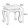 European Vanity Stool Makeup Dressing Stool, Baroque Piano Chair, Padded Bench with ABS Legs, for Dressing Room Living Room Bedroom view 3