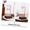 Cabilock 2pcs Earring Display Stands for Jewelry Storage Walnut Earring Rack Decorative Organizer for Jewelry Store view 3
