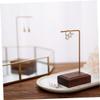 Cabilock 2pcs Earring Display Stands for Jewelry Storage Walnut Earring Rack Decorative Organizer for Jewelry Store view 4