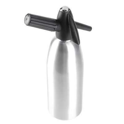 1 Liter Soda Maker,Home Soda Water Siphon Alloy Soda Sparkling Water Maker Fizzy Soda Machine for Fresh Soda Water, Cocktails, Hard Seltzers(Silver)