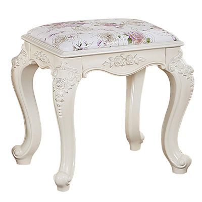 European Vanity Stool Makeup Dressing Stool, Baroque Piano Chair, Padded Bench with ABS Legs, for Dressing Room Living Room Bedroom