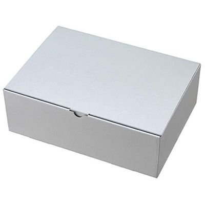 Heads MSG-LGB1 Plain Gift Box, Made in Japan, 13.5 x 4.5 x 9.6 inches (34.3 x 11.5 x 24.5 cm), Silver Gray, 10 Pieces, Simple, Made in Japan