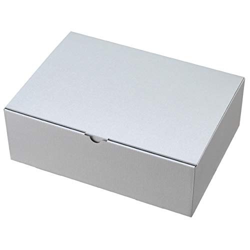 Heads MSG-LGB1 Plain Gift Box, Made in Japan, 13.5 x 4.5 x 9.6 inches (34.3 x 11.5 x 24.5 cm), Silver Gray, 10 Pieces, Simple, Made in Japan
