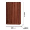 An Ebony Wooden Cutting Board, Kitchen Cutting Board, Steak Fruit and Vegetable Strip 22mm Thick Cutting Board, Very Suitable for Cutting Fruits and Strawberries (Color : 36x24x2.2cm) view 2