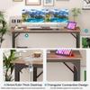 BestOffice Computer Desk,Home Office Desk, Modern Simple Style for Home Office Study Writing (Brown, 47 Inch) view 4