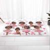 Bathroom Rug Soft Plush Bathroom Mats 24" x 35", Cute Black Ballerina Girl Absorbent Luffy Microfiber Bedside Rug Non-Slip Rubber Indoor Mat Bathroom Runner, Machine Washable, Cartoon Pink Bow Dance view 2