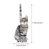 Paper Holder Cat Roll Paper Rack Iron Animal Tail Bath Tissue Toilet Roll Organizer Standing Rustic Kitchen Shelf Decoration 45.5x16.5cm view 2
