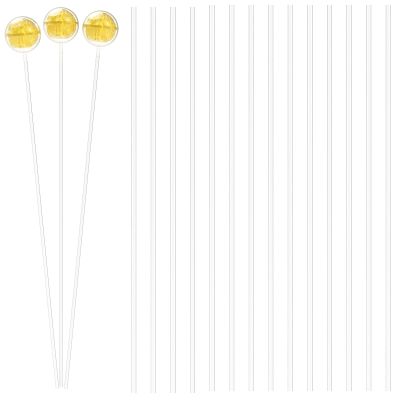 Acrylic Lollipop Sticks: Chocolate Fixing Rod White Plastic Decoration Stick 15.7 Inch Cake Pop Holder for Candy Making and Floral Craft Decor