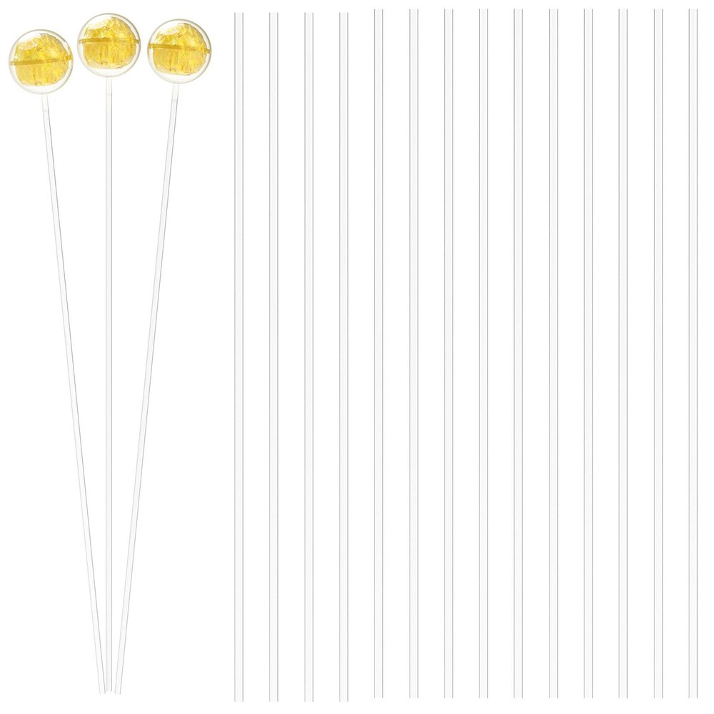 Acrylic Lollipop Sticks: Chocolate Fixing Rod White Plastic Decoration Stick 15.7 Inch Cake Pop Holder for Candy Making and Floral Craft Decor