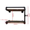 2-Tiers Rustic Wine Glass Rack Hanging Wall Mounted with 4 Stem Glass Holder, Industrial Pipe Wine Racks, Metal Spice and Wine Glass Rack Wine Holder, 24in Wine Glass Wall Shelf Pipe Shelves (24IN) view 2