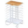 Astro 711-44 Knife Stand, White, Approx. W 6.0 x D 4.2 x H 9.3 inches (15.3 x 10.6 x 23.5 cm), Knife Stand, Knife Rack, Knife Stand