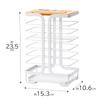 Astro 711-44 Knife Stand, White, Approx. W 6.0 x D 4.2 x H 9.3 inches (15.3 x 10.6 x 23.5 cm), Knife Stand, Knife Rack, Knife Stand view 3