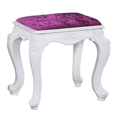 European Vanity Stool Makeup Dressing Stool, Baroque Piano Chair, Padded Bench with ABS Legs, for Dressing Room Living Room Bedroom