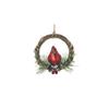RAZ Imports 4152887 Cardinal on Wreath Ornament, 4.5-inch Diameter, Glass view 1