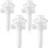 Jetec 4 Pieces Toilet Seat Screws Replacement Kit Plastic Bolts with Plastic Nuts and Washers Parts Kit for Fixing The Top Toilet Seat, White view 1