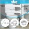 Jetec 4 Pieces Toilet Seat Screws Replacement Kit Plastic Bolts with Plastic Nuts and Washers Parts Kit for Fixing The Top Toilet Seat, White view 2