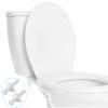 Jetec 4 Pieces Toilet Seat Screws Replacement Kit Plastic Bolts with Plastic Nuts and Washers Parts Kit for Fixing The Top Toilet Seat, White view 4