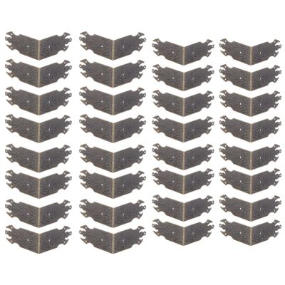 Cabilock 24pcs Retro Copper Corner Protectors for Furniture Safety Vintage Decorative Furniture Accessories for Cabinets and Jewelry Boxes