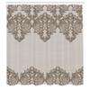 Ambesonne Floral Shower Curtain, Lace Like Framework Borders with Details Delicate Intricate Retro Dated Print, Cloth Fabric Bathroom Decor Set with Hooks, 69" W x 84" L, Pale Taupe view 2
