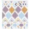 Ambesonne Tribal Shower Curtain, Retro Grunge Maya Latin Mexican Animistic Motifs Hippie Arrows Image, Cloth Fabric Bathroom Decor Set with Hooks, 69" W x 75" L, Pale Blue view 2
