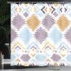 Ambesonne Tribal Shower Curtain, Retro Grunge Maya Latin Mexican Animistic Motifs Hippie Arrows Image, Cloth Fabric Bathroom Decor Set with Hooks, 69" W x 75" L, Pale Blue view 3