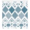 Ambesonne Tribal Shower Curtain, Retro Grunge Maya Latin Mexican Animistic Motifs Hippie Arrows Image, Cloth Fabric Bathroom Decor Set with Hooks, 69" W x 84" L, Blue Pale Grey view 2