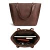 Hide & Drink, Formal Tote Bag, Female Bag, Travel and Shopping Accessory, Handbag for Women, Full Grain Leather, Handmade, Bourbon Brown view 3