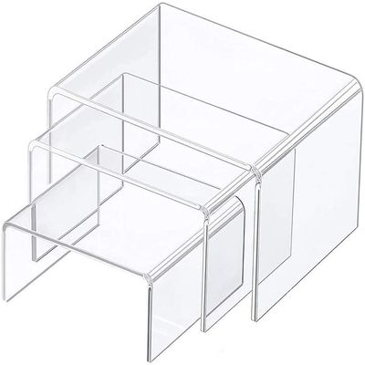 CuteBox Large Tiered Acrylic Risers (Pack of 3)