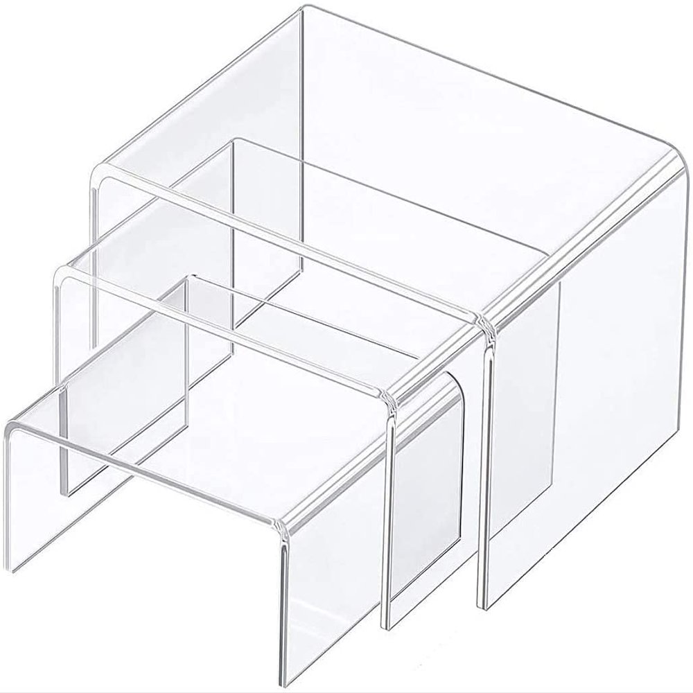 CuteBox Large Tiered Acrylic Risers (Pack of 3)