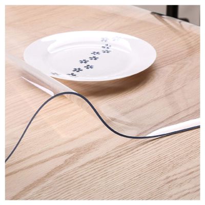 ZHANGQINGXIU Transparent Tablecloth 1.5mm Strong Clear Plastic Table Cover Table Mat Wipeable PVC Waterproof Table Protector for Dining Room Table Desk, 20 Sizes (Color : Clear, Size : 90x160cm)