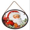 16" Round Acrylic Santa with Sack Wreath Print view 1
