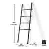 Umbra Leana Ladder, Black view 3