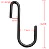 YourGift 10 Pack 3 Inch Heavy Duty S Hooks S Shaped Hooks Hanging Hangers Hooks for Kitchen, Bathroom, Bedroom and Office: Pan, Pot, Coat, Bag, Plants (10 Pack/Black/Medium) view 2