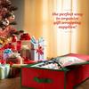 Premium Wrapping Paper Organizer Storage | Gift Wrap Holder With Extra Pockets for Christmas Decorations, Reinforced Handles, Heavy Duty, Ultra-Durable, Tear-Proof Fabric - Fits Up to 27 Rolls (Red) view 2
