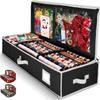 Premium Wrapping Paper Organizer Storage | Gift Wrap Holder With Extra Pockets for Christmas Decorations, Reinforced Handles, Heavy Duty, Ultra-Durable, Tear-Proof Fabric - Fits Up to 27 Rolls (Black) view 1