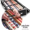 Premium Wrapping Paper Organizer Storage | Gift Wrap Holder With Extra Pockets for Christmas Decorations, Reinforced Handles, Heavy Duty, Ultra-Durable, Tear-Proof Fabric - Fits Up to 27 Rolls (Black) view 2