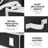 Premium Wrapping Paper Organizer Storage | Gift Wrap Holder With Extra Pockets for Christmas Decorations, Reinforced Handles, Heavy Duty, Ultra-Durable, Tear-Proof Fabric - Fits Up to 27 Rolls (Black) view 3