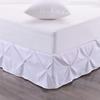 100% Egyptian Cotton 700-TC 1-Piece Pinch Pleat Bed Skirt 8" inch Drop Long Staple Durable Comfortable with Split Corners - (Twin XL -White Solid) view 1