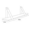 du hui Hanging Shelf Wall Wood Floating Storage Shelves Leather Strap Swing Organizer, Wall Mounted Storage Shelves for Living Room/Bedroom view 3