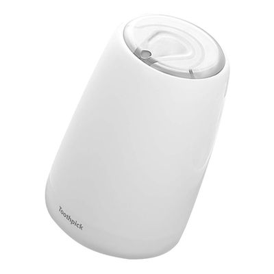 Toothpick Holder Pop- Up Automatic Toothpick Dispenser Plastic Toothpick Storage Box Case for Kitchen/Dining Room White