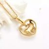 QJZM Dog in My Heart Cremation Jewelry for Pet Ashes Necklace 316L Stainless Steel Memorial Urn Pendant Keepsake-Golden_3 pcs Necklace view 4