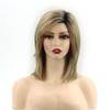 Andongnywell Blonde Wig Short Bob Human Hair Lace Front Wig Bobo Straight Wig Hair for Black Women Density Wig (Golden,One Size) view 3