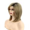 Andongnywell Blonde Wig Short Bob Human Hair Lace Front Wig Bobo Straight Wig Hair for Black Women Density Wig (Golden,One Size) view 4