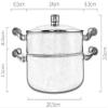 24cm Aluminum Alloy Two-Layer Soup Pot Non-Stick Steamed Thickened Heat Resistant Home Cooker view 2