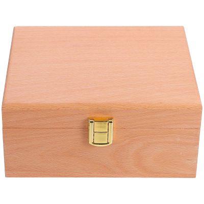 Cabilock 1pc Vintage Wooden Jewelry Storage Box Lock Elegant Keepsake Container for Necklaces Bracelets and for and Home Decor