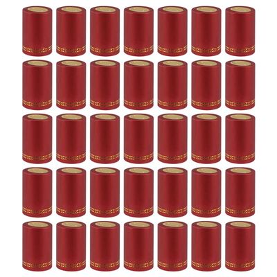 Hemoton 200pcs PVC Heat Shrink Capsules Wine Shrink Wrap Bottles Capsules for Wine Cellars Bottle Seals Caps Bottles Home Use Red