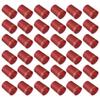 Hemoton 200pcs PVC Heat Shrink Capsules Wine Shrink Wrap Bottles Capsules for Wine Cellars Bottle Seals Caps Bottles Home Use Red view 3