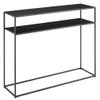 Crosley Furniture Braxton Sofa Console Table with Storage Shelf for Hall, Entryway, or Living Room, Matte Black view 1